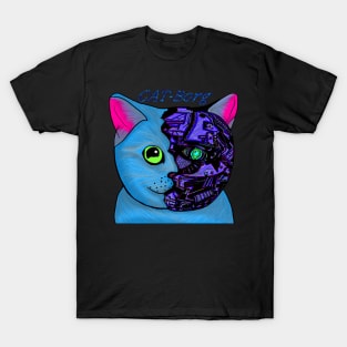 Cyborg cat (cat-borg) halloween version T-Shirt